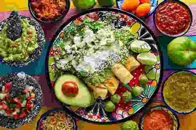 A Colorful Platter Of Mexican Food, Including Tacos, Burritos, Enchiladas, And Guacamole Cocina De La Familia: More Than 200 Authentic Recipes From Mexican American Home Kitchens
