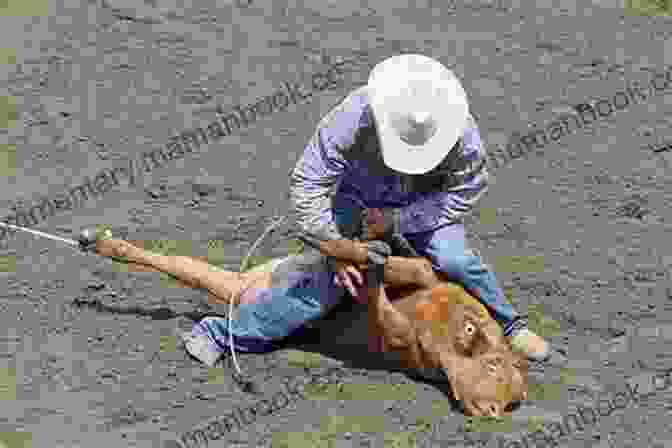 A Cowboy Roping A Calf During A Cattle Drive Hitching The Cowboy (Circle B Ranch 1)