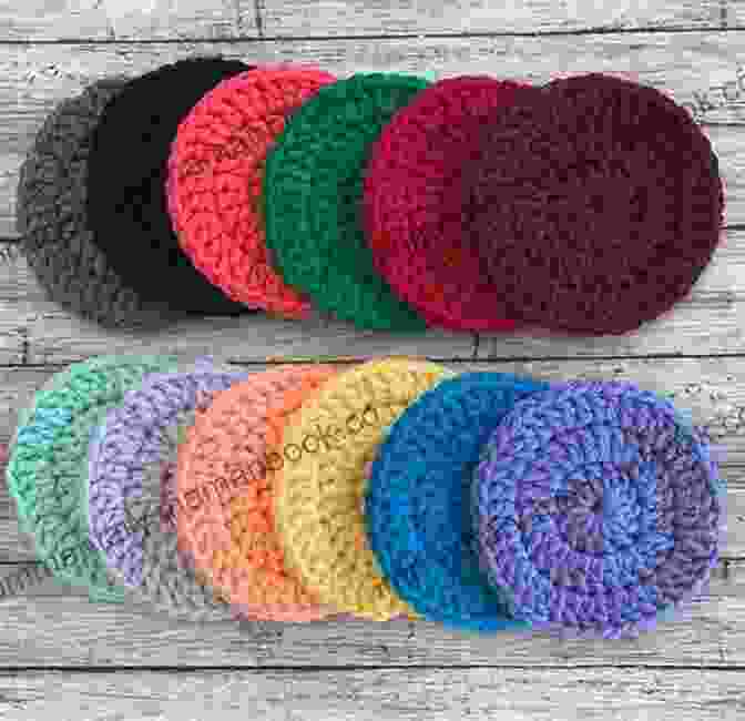 A Photo Of A Group Of Colorful Yarn Coasters 10 Minute Yarn Projects (10 Minute Makers)