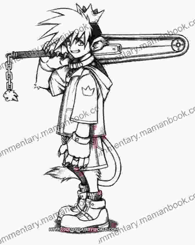 Amano's Early Concept Art For Sora, The Protagonist Of The Kingdom Hearts Series Kingdom Hearts III #21 Shiro Amano