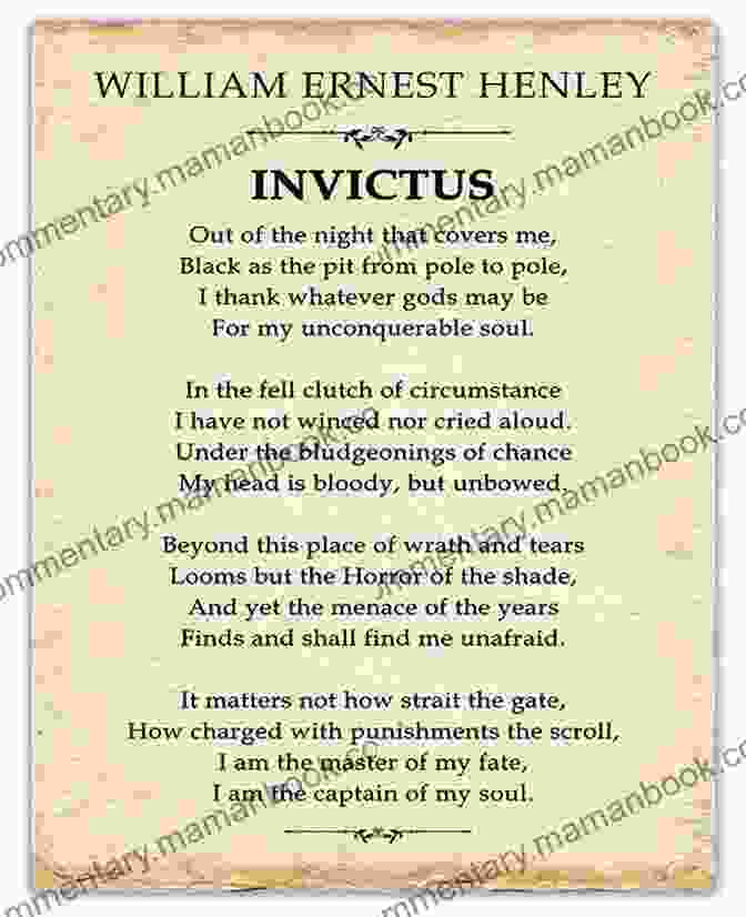 William Ernest Henley, Author Of 'Invictus' Seize The Day: Favourite Inspirational Poems