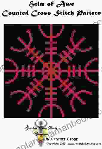Helm Of Awe Runic Symbol Of Protection Counted Cross Stitch Pattern